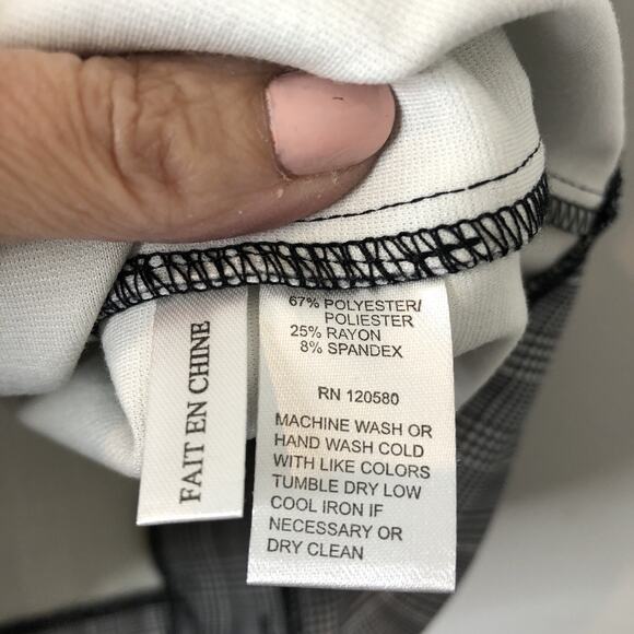 Amanda + Chelsea NWT Women's Black & White Plaid Stretchy Pencil Skirt Small - Picture 7 of 10